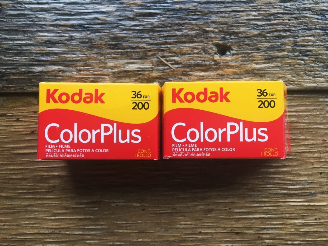 Kodak ColorPlus 200 film boxes